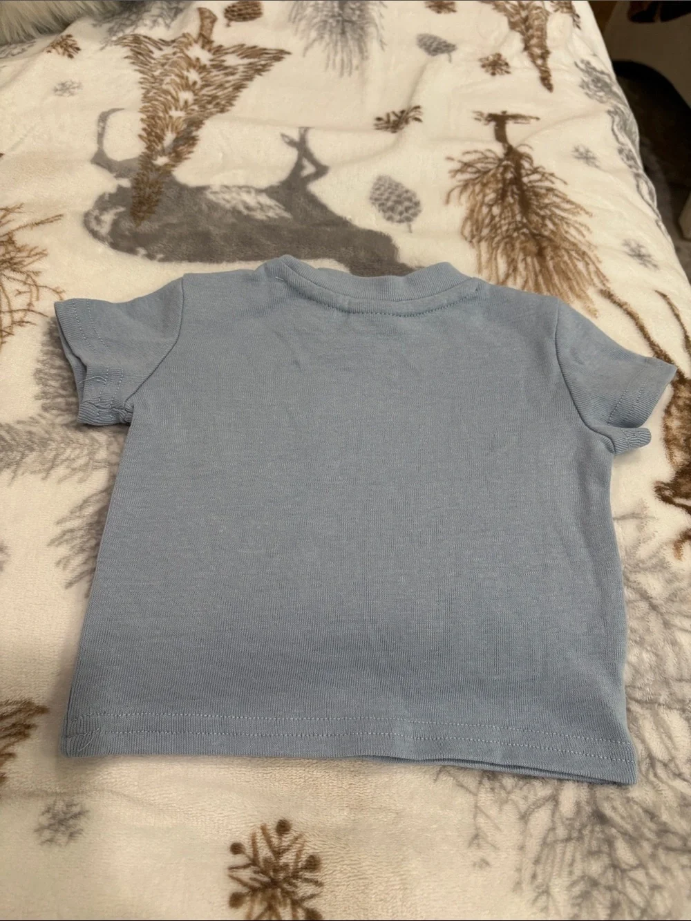 Baker by Ted Baker baby Light Blue Short-Sleeve Pocket T snaps cotton 9-3M NWOT